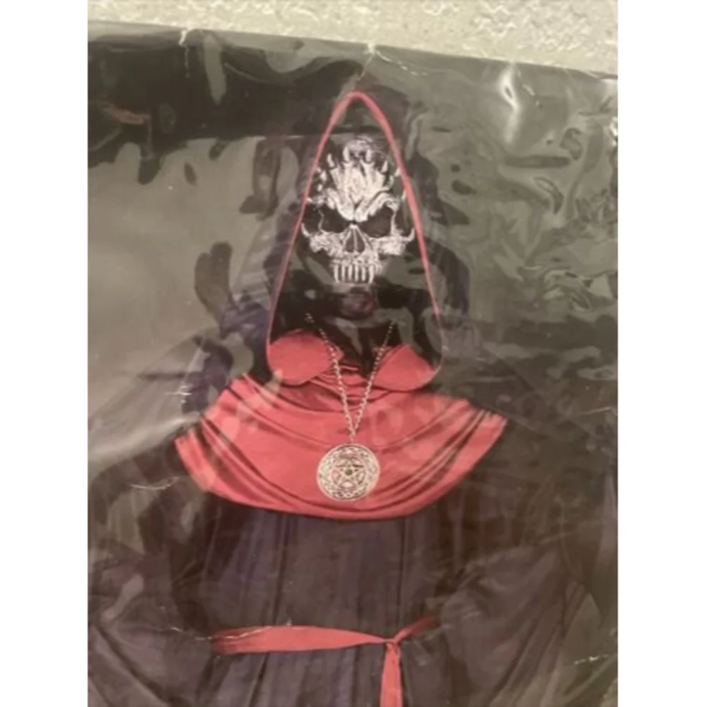 Emperor Of Evil Child Cape Costume Full Black Hooded Robe Halloween Funworld - Picture 3 of 4